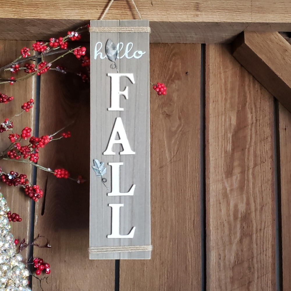 Hello fall wood wall decor